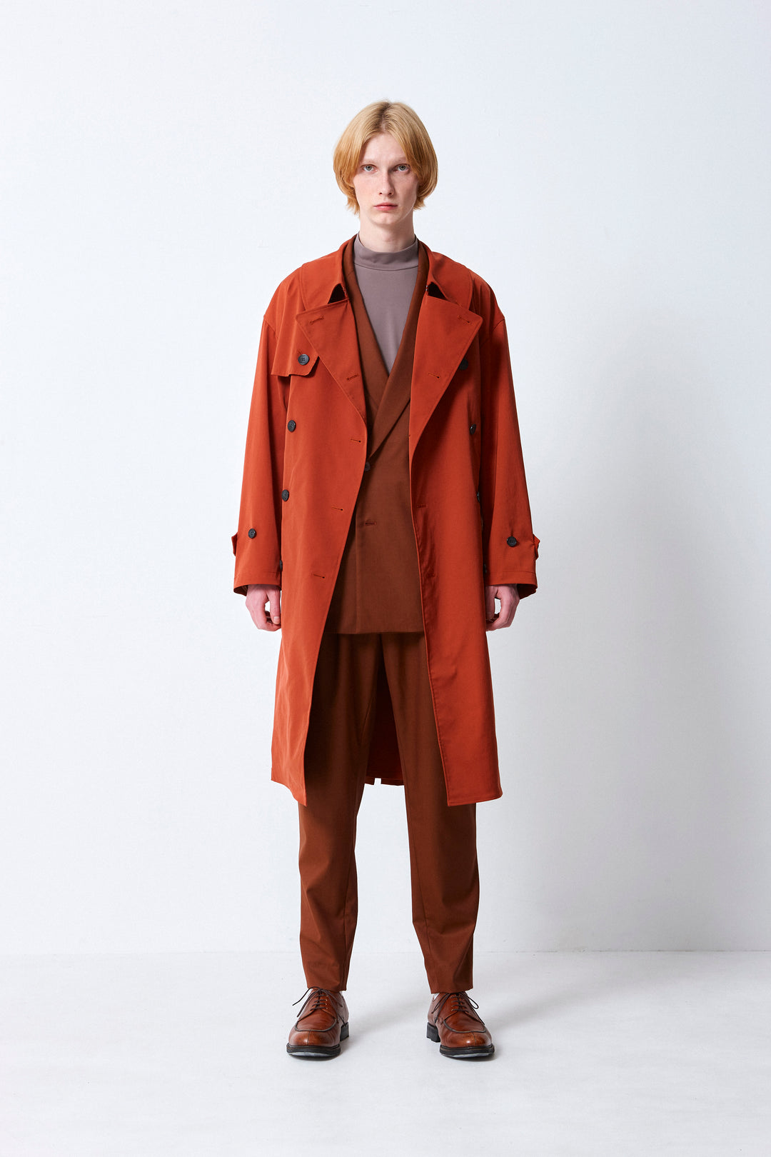 ohal COTTONLIKE TWILL TRENCH COAT 黒　美品 ohal COTTONLIKE TWILL TRENCH COAT 黒 美品