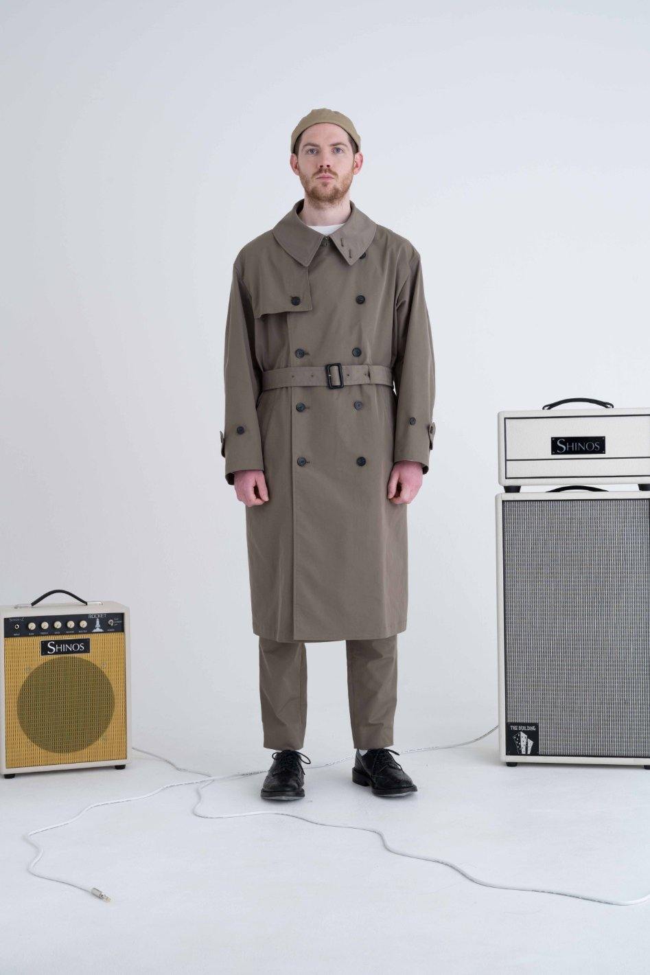 ohal COTTONLIKE TWILL TRENCH COAT 黒　美品 ohal COTTONLIKE TWILL TRENCH COAT 黒 美品